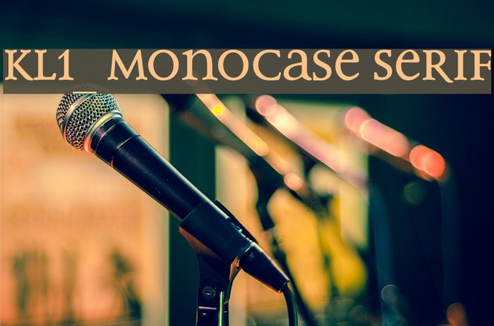 KL1_ Monocase Serif Font examples
