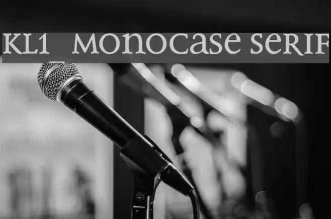 KL1_ Monocase Serif Font examples