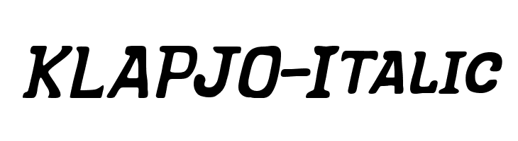 KLAPJO-Italic  les polices de caractères gratuit tlcharger