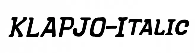 KLAPJO-Italic  フリーフォントのダウンロード