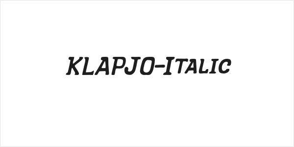 KLAPJO-Italic Logo