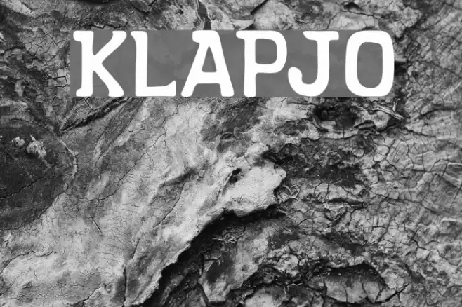 KLAPJO Font examples