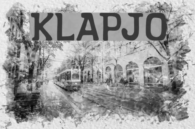 KLAPJO Font examples