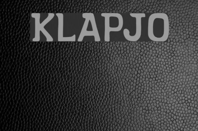 KLAPJO Font examples