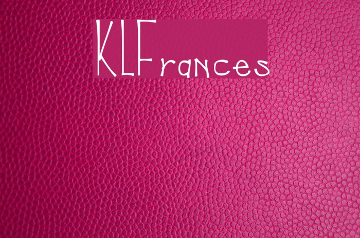 KLFrances Font examples