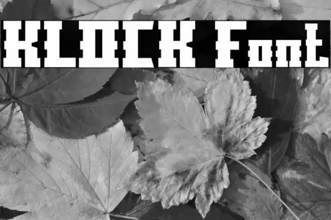 KLOCK Font examples