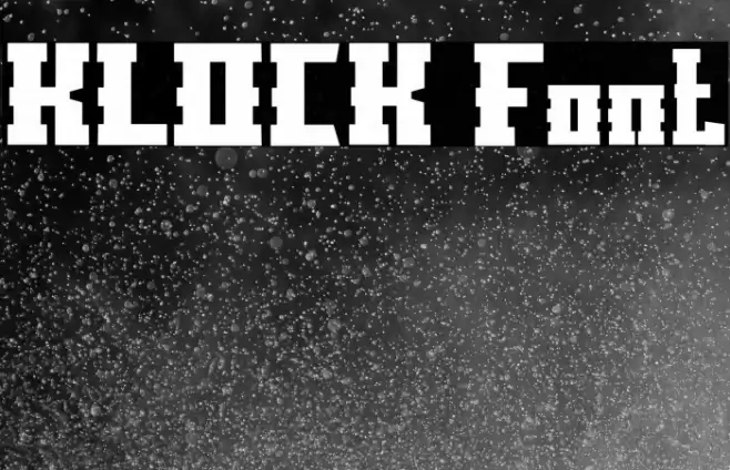 KLOCK Font examples