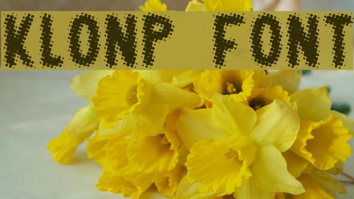 KLONP Font examples