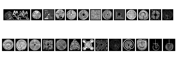 KLabyrinths Font LOWERCASE