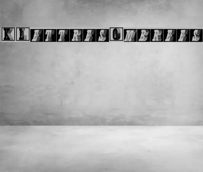 KLettresOmbrees Font examples