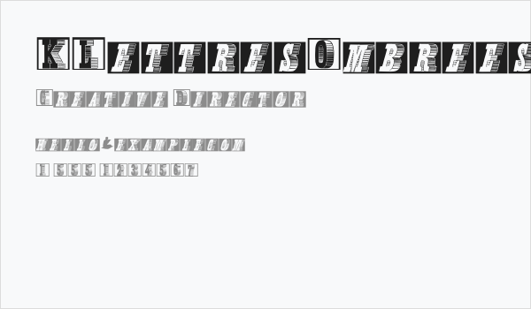 KLettresOmbrees Business Card