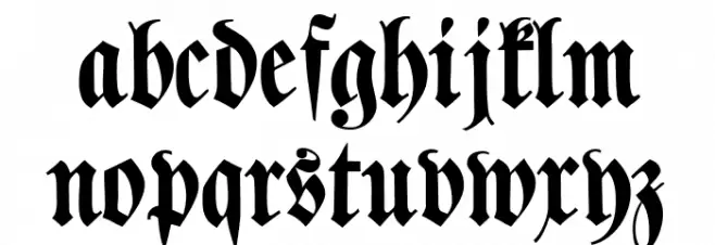 Klaber Fraktur خط أحرف صغيرة