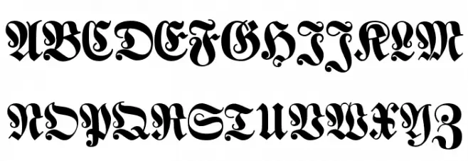 Klaber Fraktur Caratteri MAIUSCOLE
