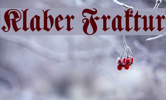Klaber Fraktur Font examples