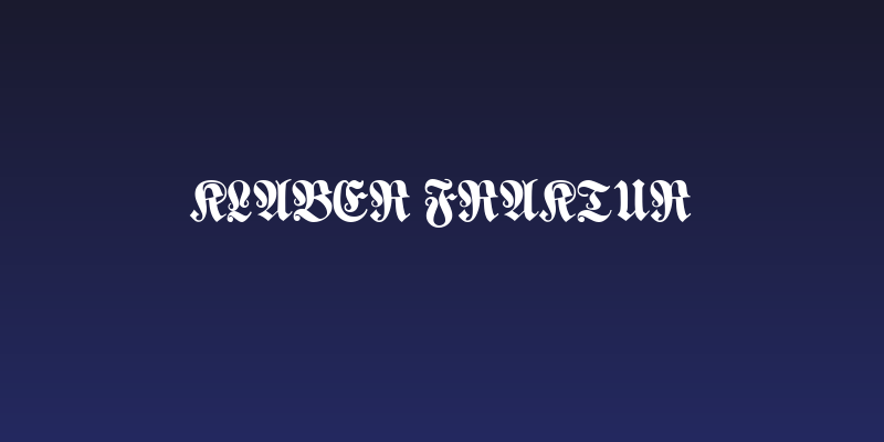 Klaber Fraktur Social Header