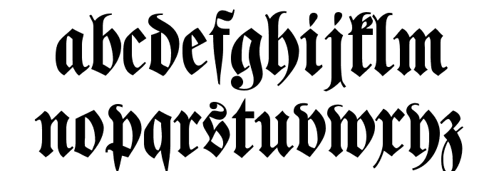 Klaber Fraktur Font LOWERCASE