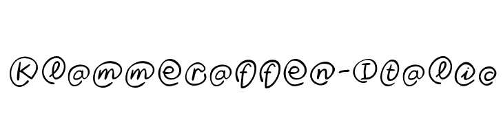 Klammeraffen-Italic Font
