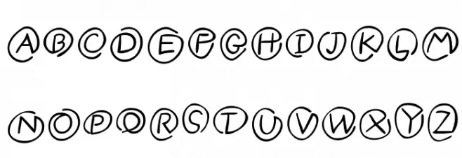 Klammeraffen-Italic Schriftart Groß