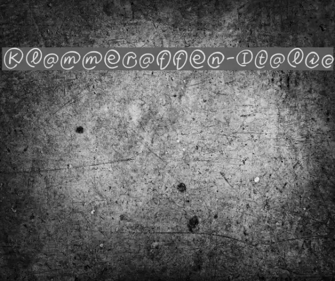 Klammeraffen-Italic Шрифта examples