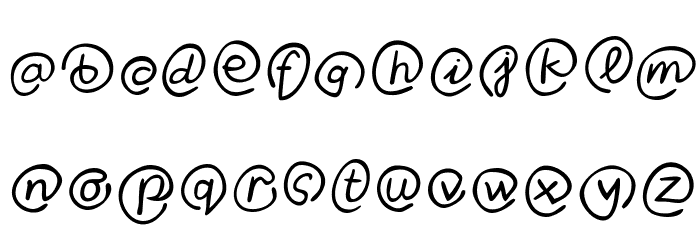 Klammeraffen-Italic Font LOWERCASE