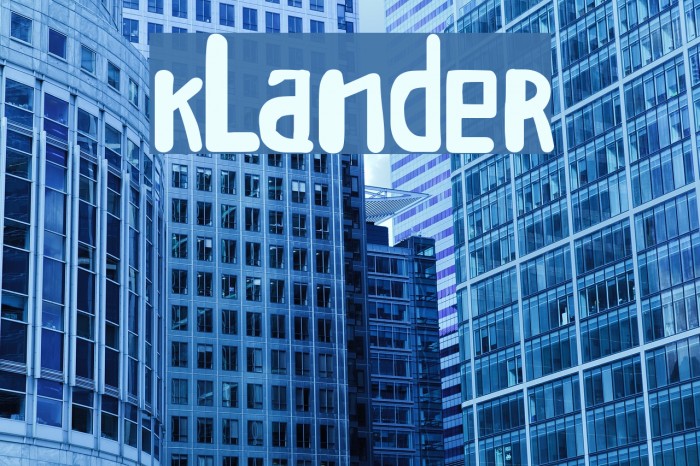 Klander Font examples