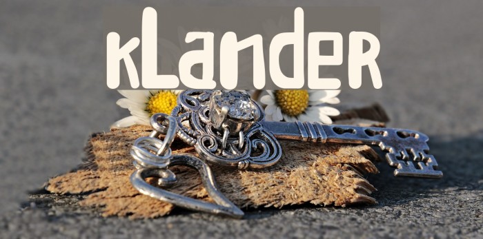 Klander Font examples