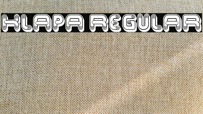 Klapa Regular Example 2