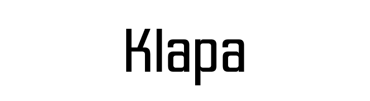 Klapa Шрифта