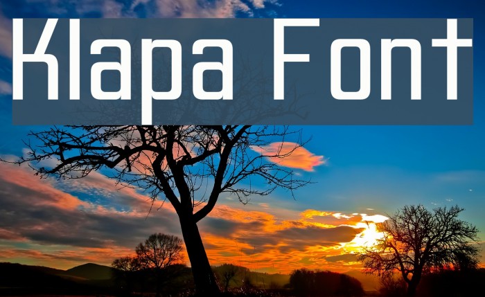 Klapa Font examples