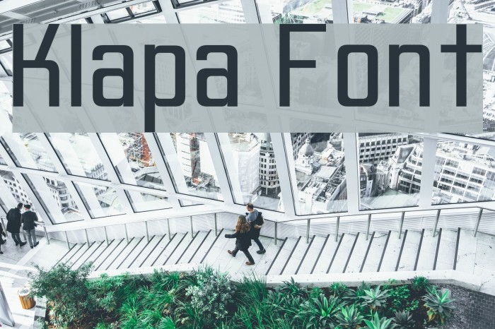 Klapa Font examples