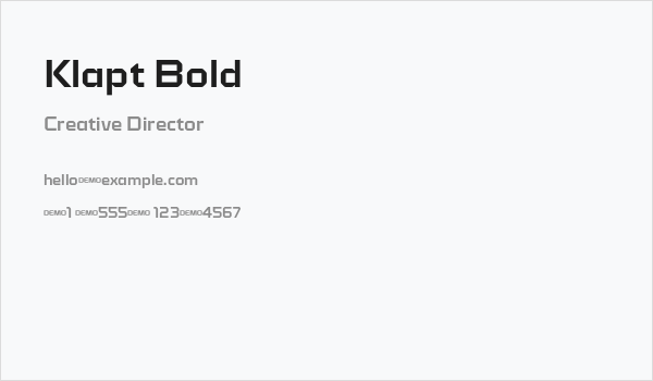 Klapt Bold Business Card