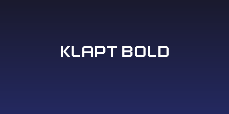 Klapt Bold Social Header
