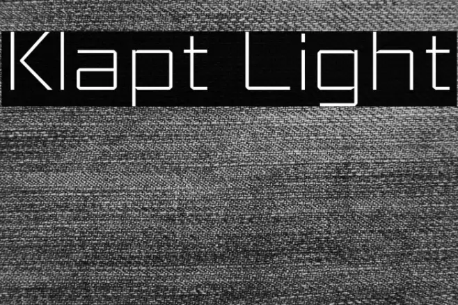 Klapt Light Font examples
