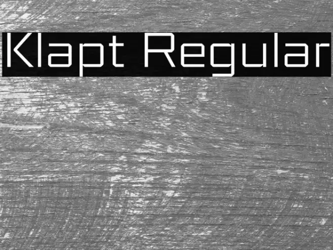 Klapt Regular Font examples