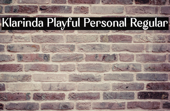 Klarinda Playful Personal Regular Example 1