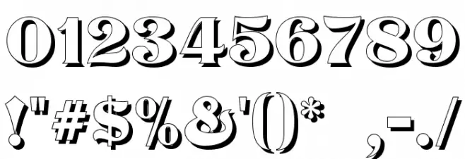 Klarissa Shadow Font OTHER CHARS