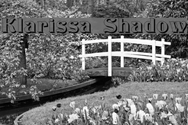 Klarissa Shadow Font examples