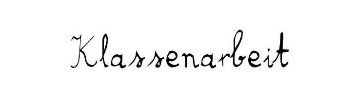 Klassenarbeit  Descarca Fonturi Gratis