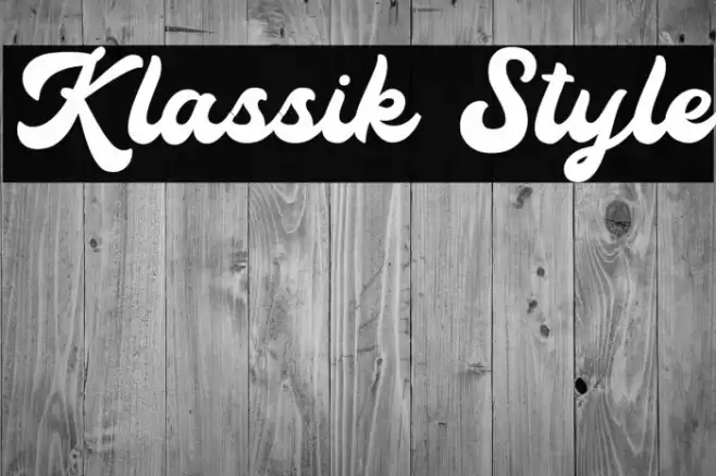 Klassik Style Font examples
