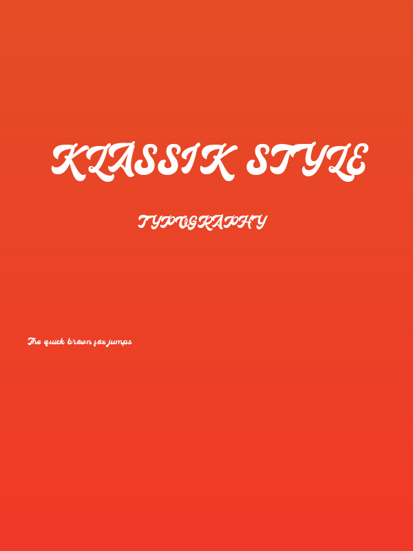 Klassik Style Poster