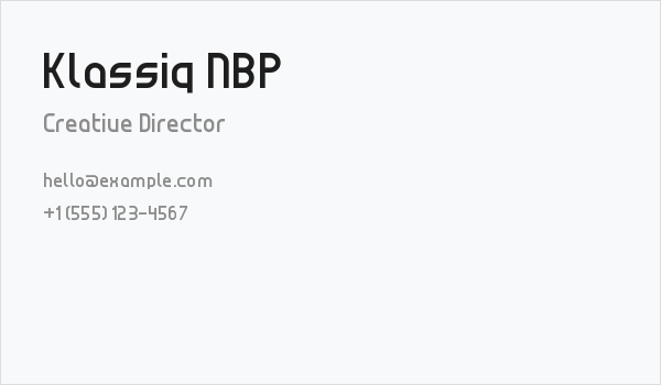 Klassiq NBP Business Card