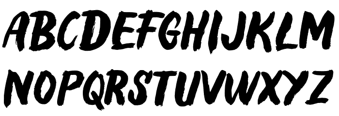 Klatas Brush Font LOWERCASE