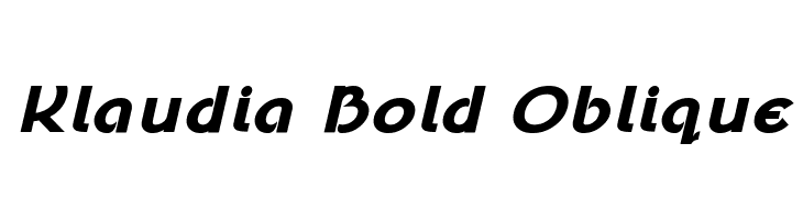 Klaudia Bold Oblique  لخطوط تنزيل