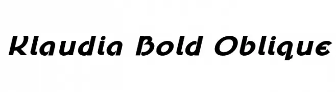 Klaudia Bold Oblique  Descarca Fonturi Gratis