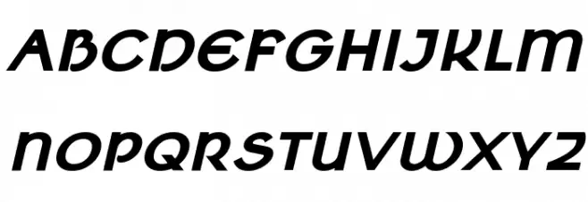 Klaudia Bold Oblique 字体 大写