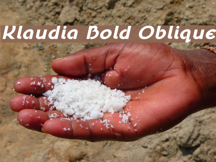 Klaudia Bold Oblique Font examples