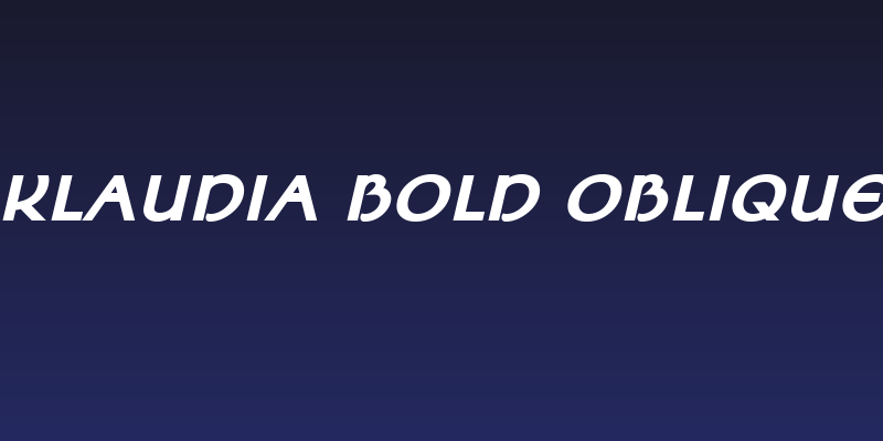 Klaudia Bold Oblique Social Header
