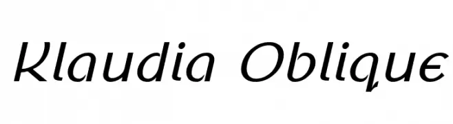 Klaudia Oblique  フリーフォントのダウンロード
