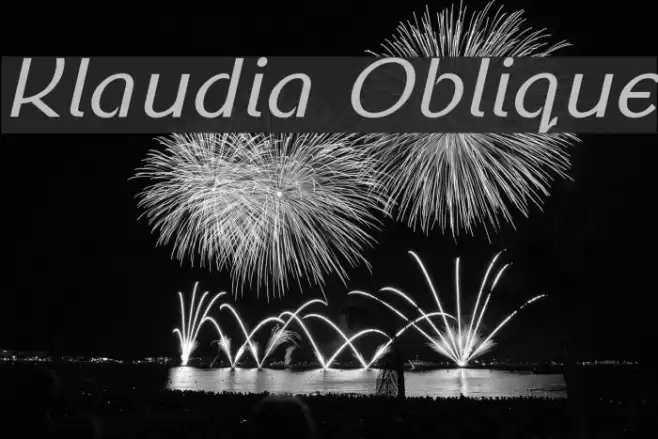 Klaudia Oblique Font examples