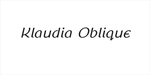 Klaudia Oblique Logo